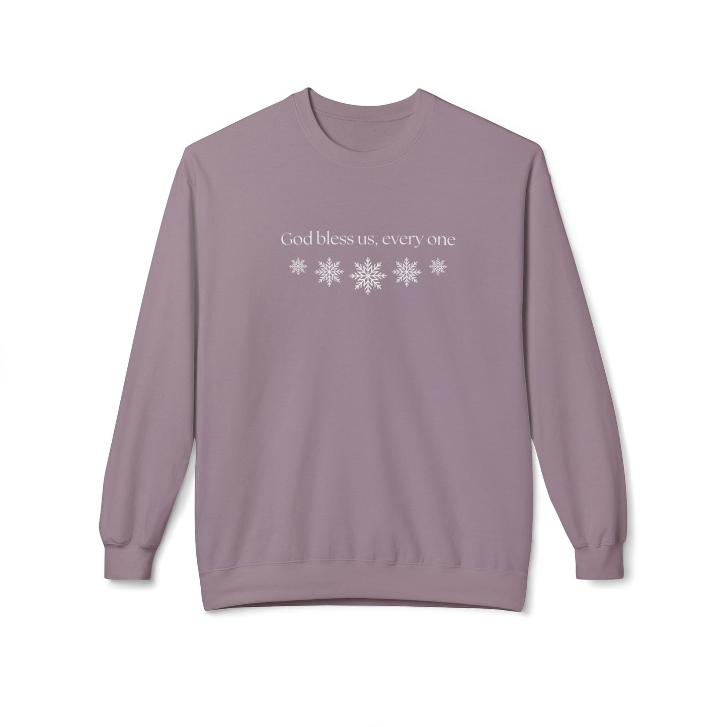 Friday Knights - God bless us, every one Snowflake Holiday fleece Pullover