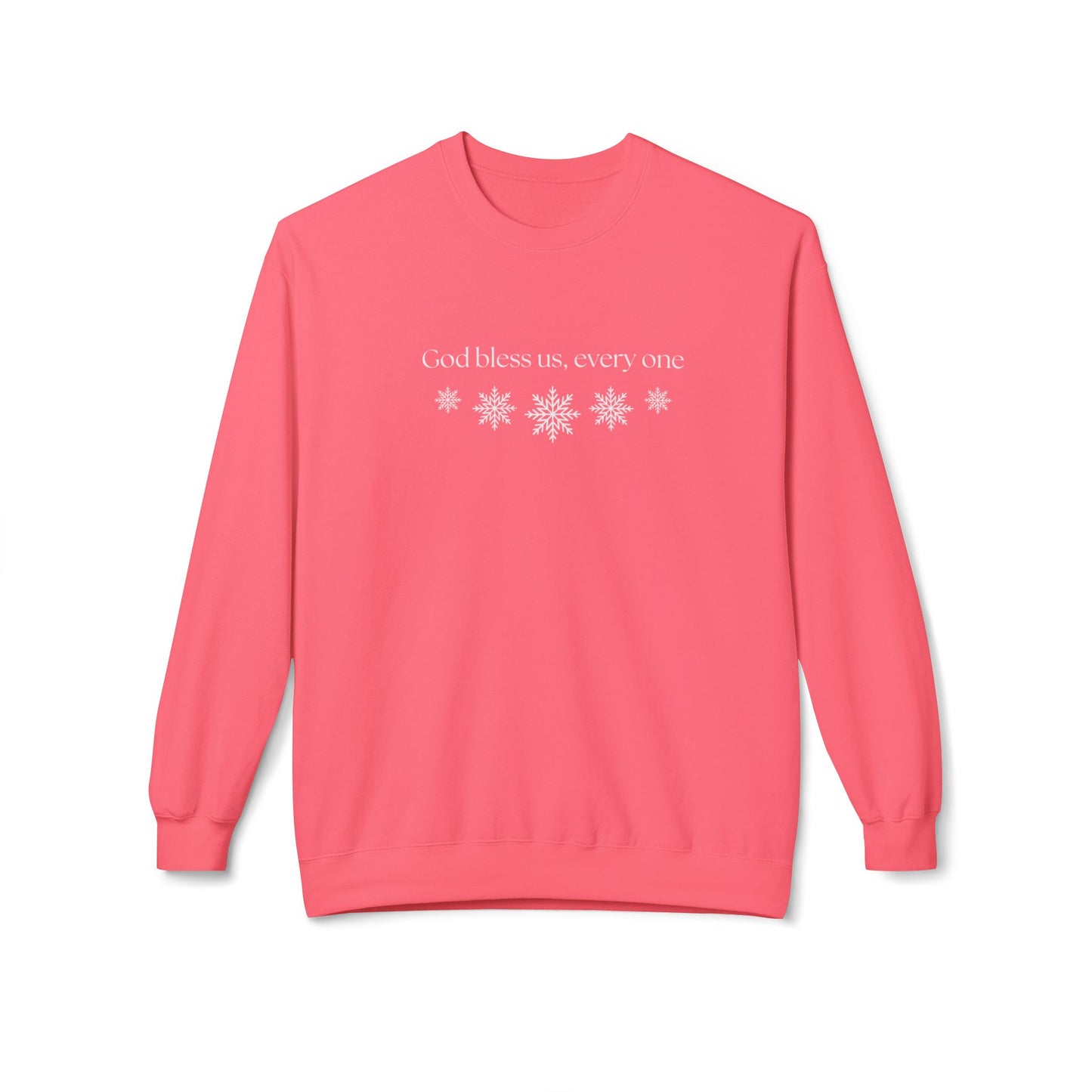Friday Knights - God bless us, every one Snowflake Holiday fleece Pullover