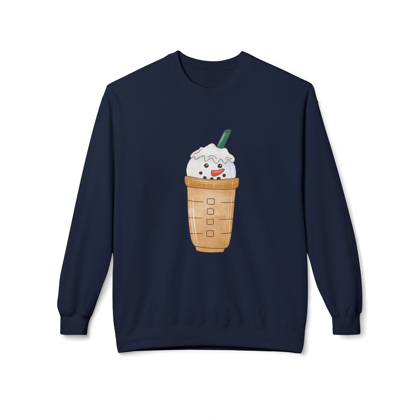 Friday Knights -  Snowman Coffee Cup Frappe fleece Sweatshirt