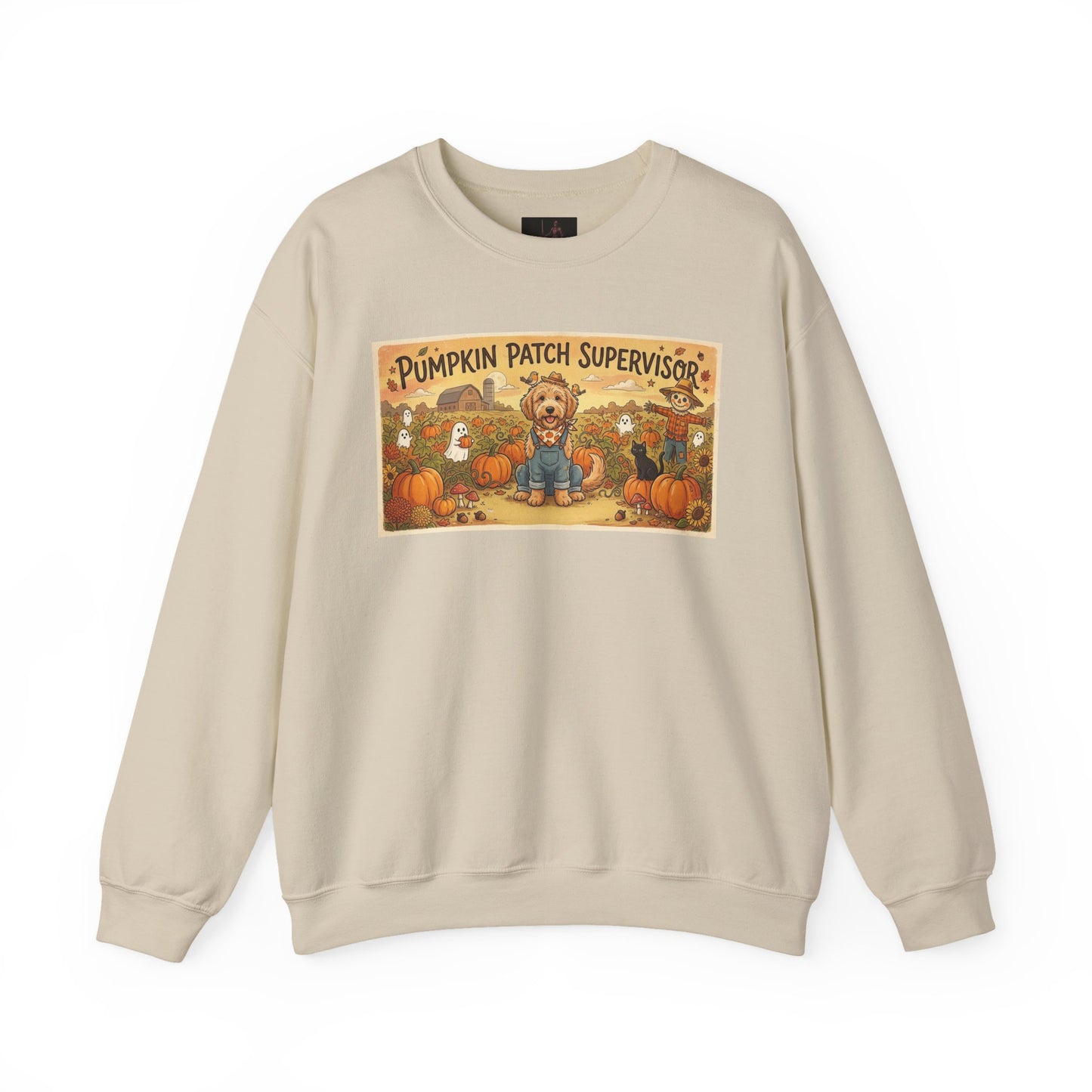 Friday Knights - Golden Doodle Pumpkin Patch Supervisor Crewneck Sweatshirt