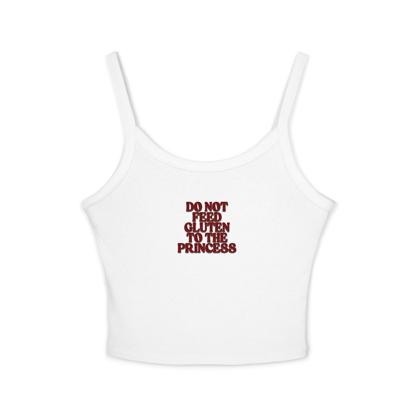 Do Not feed GLUTEN to the Princess Graphic crop top