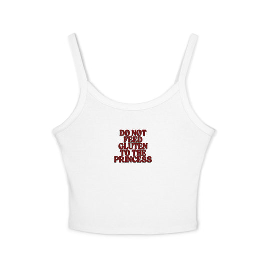 Do Not feed GLUTEN to the Princess Graphic crop top