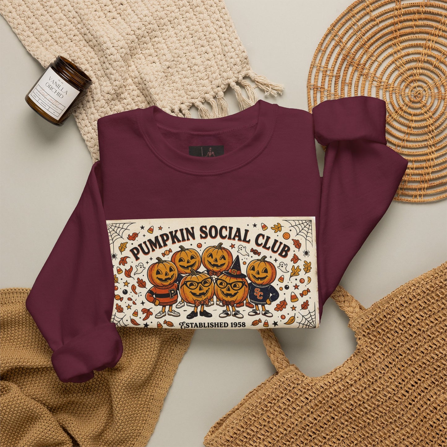 Friday Knights - Pumpkin Social Club Crewneck Sweatshirt