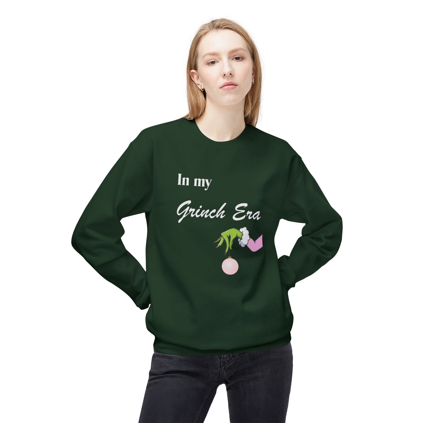 Friday Knights -  in my Grinch Era Crewneck fleece Sweatshirt