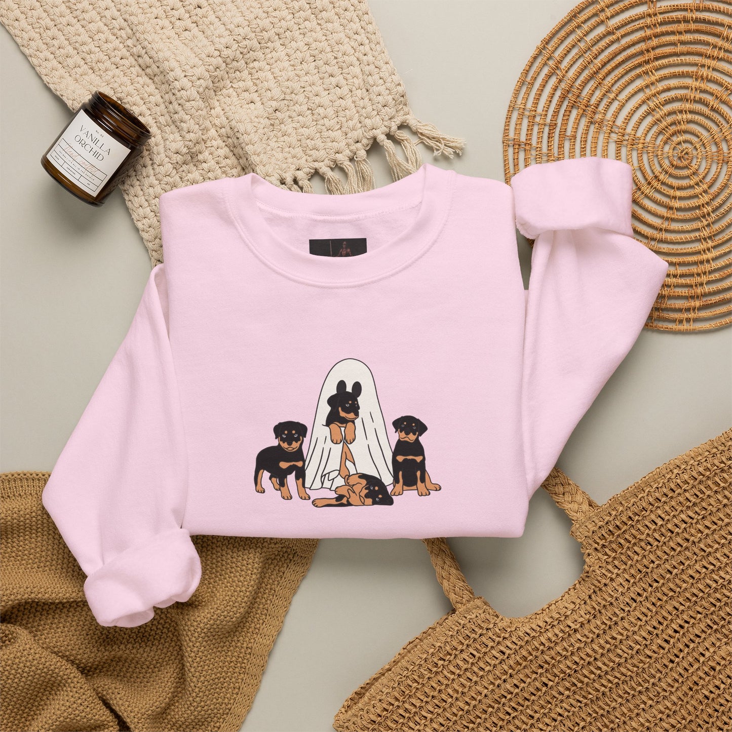 Friday Knights - Rottie ghost Crewneck Sweatshirt