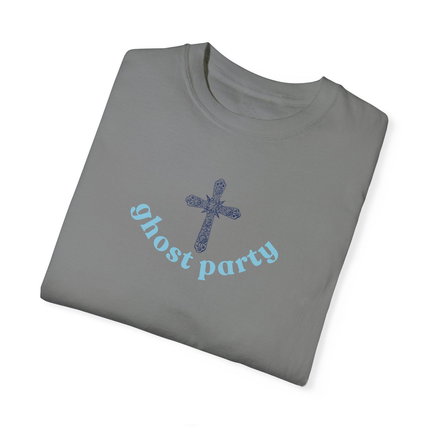 Ghost Party blue cross tee