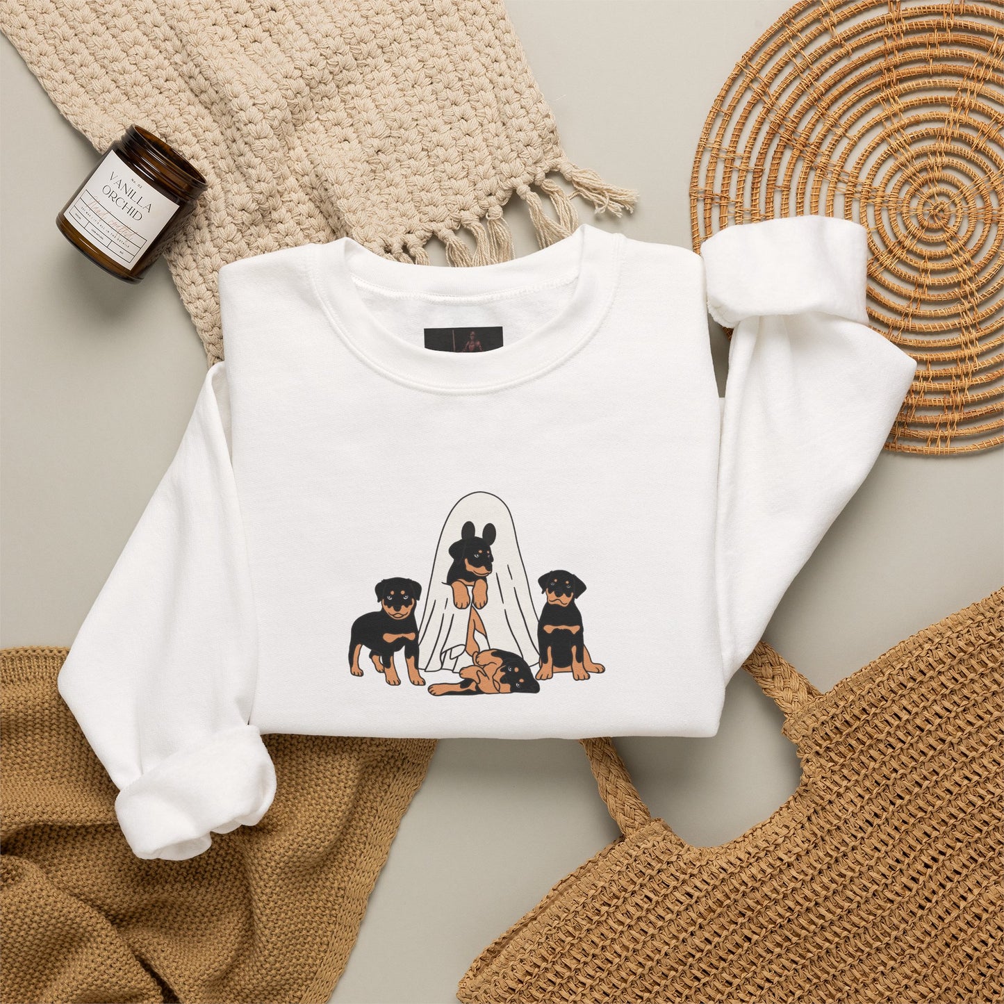 Friday Knights - Rottie ghost Crewneck Sweatshirt