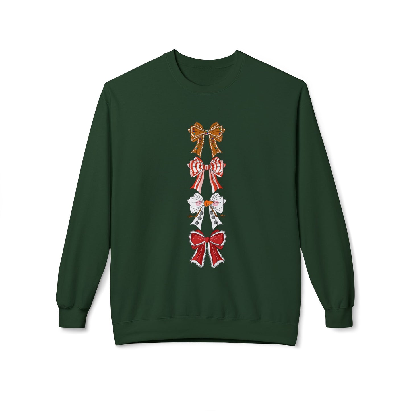 Friday Knights - Holiday Bows Fleece Crewneck Sweatshirt