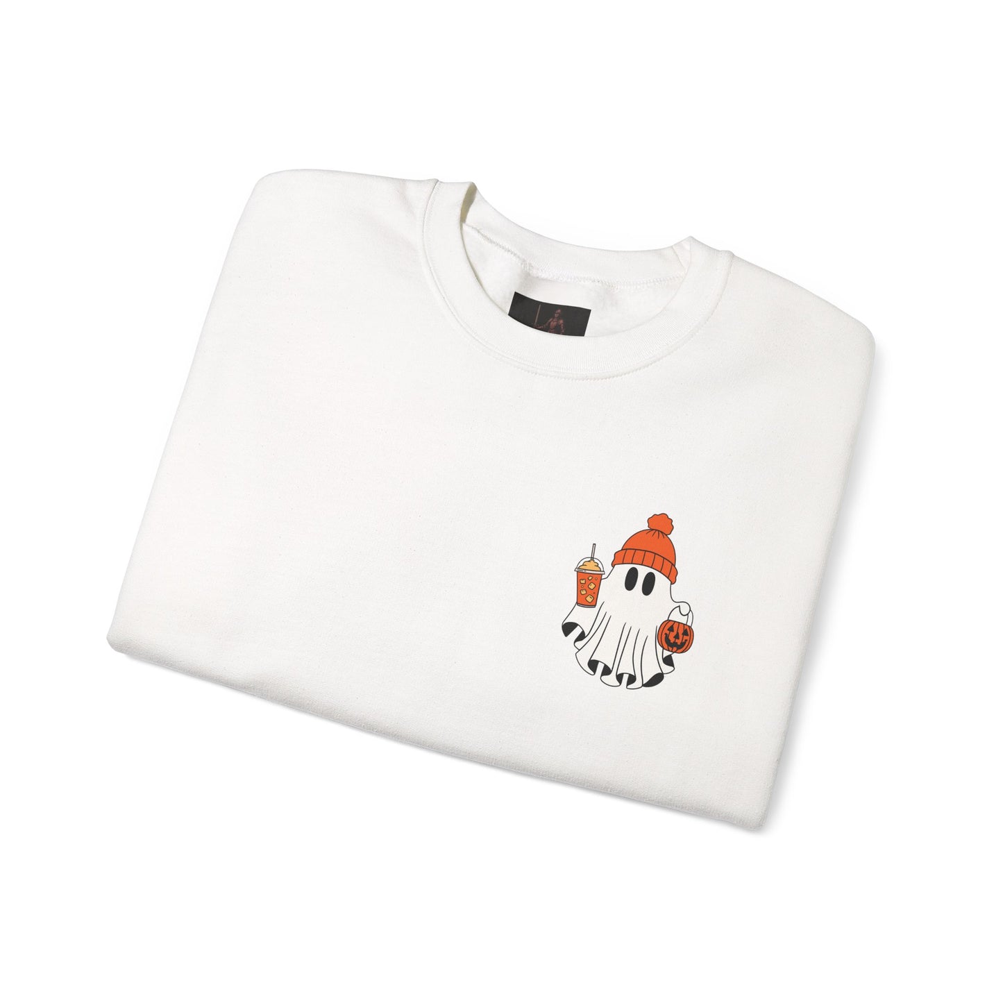 Friday Knights- Ghost in a Beanie Crewneck Sweatshirt