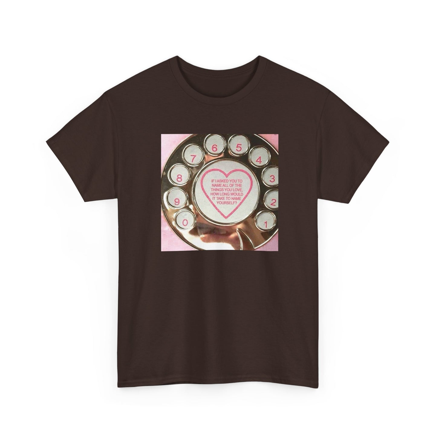 Friday Knights- Vintage Rotary Phone Heart T-Shirt love yourself