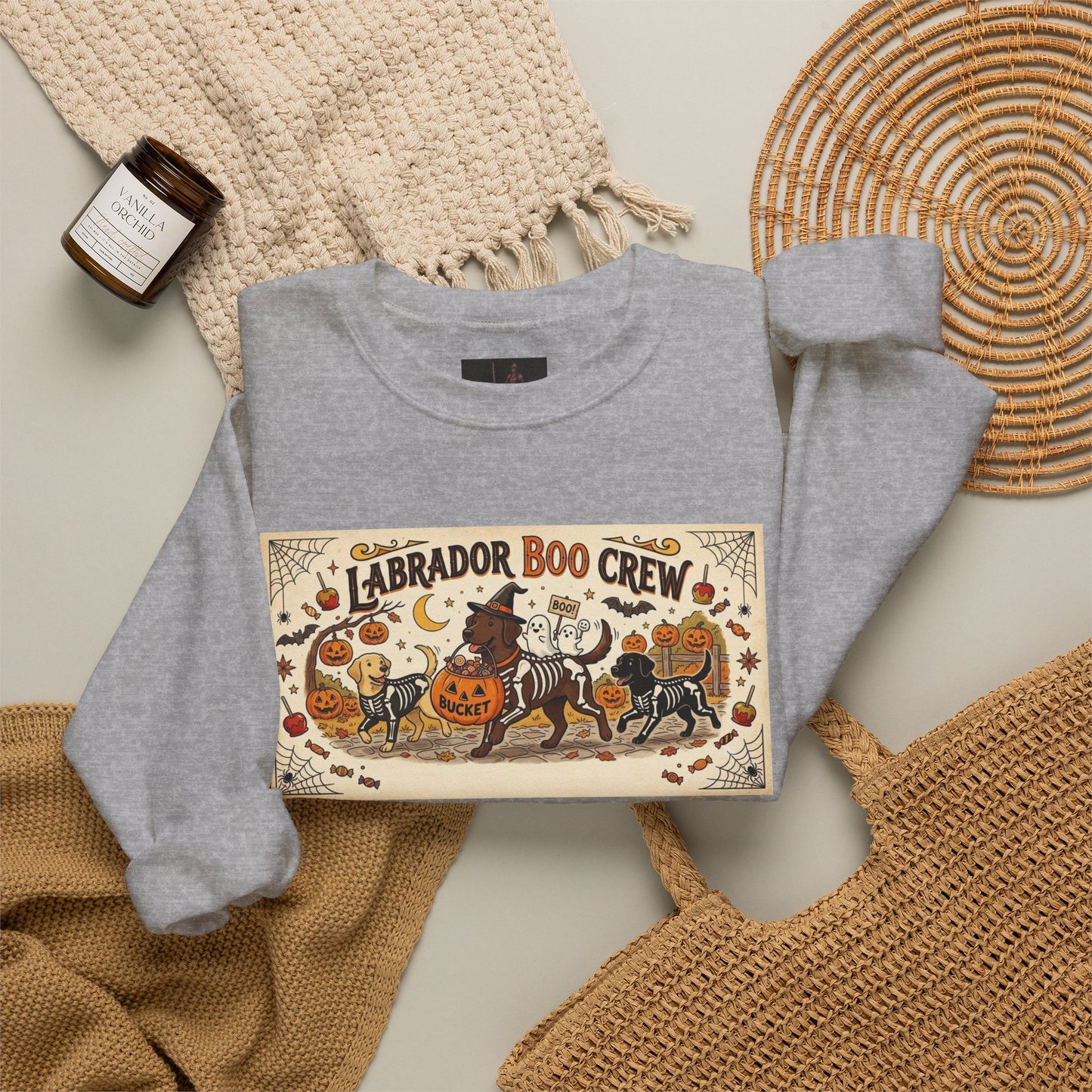 Friday Knights - Labrador Boo Crew Halloween Sweatshirt
