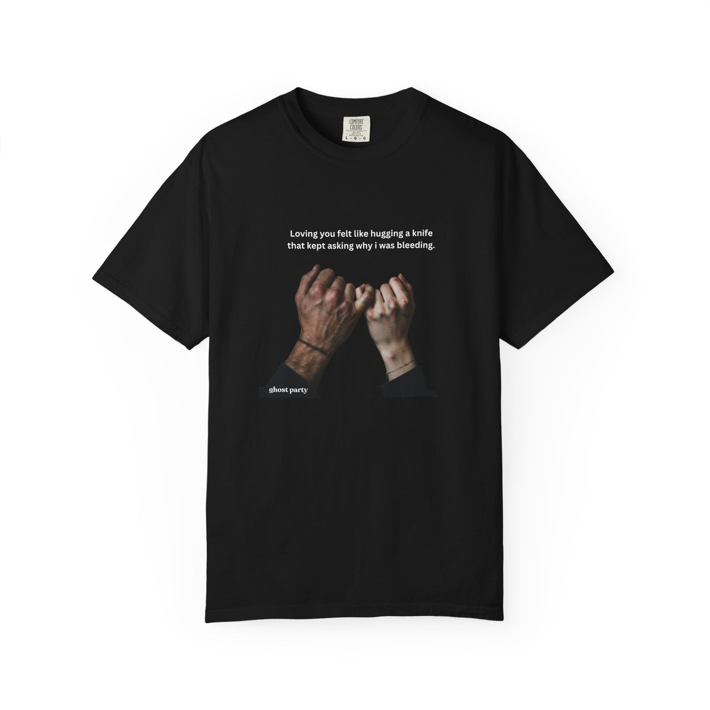 "Loving you felt like hugging a knife" tee