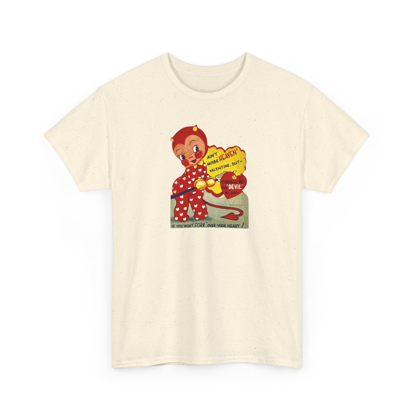 Friday Knights - Fork your heart Devil tee vintage Graphic T-Shirt
