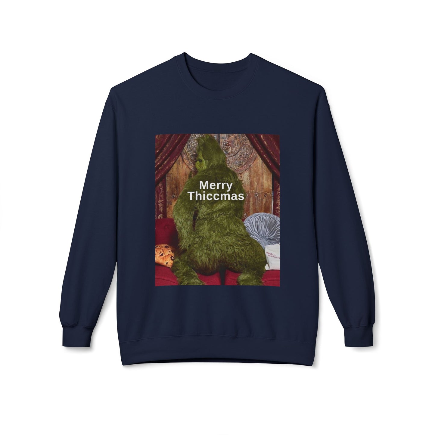 Friday Knights -  Merry Thiccmas grinch fleece sweater