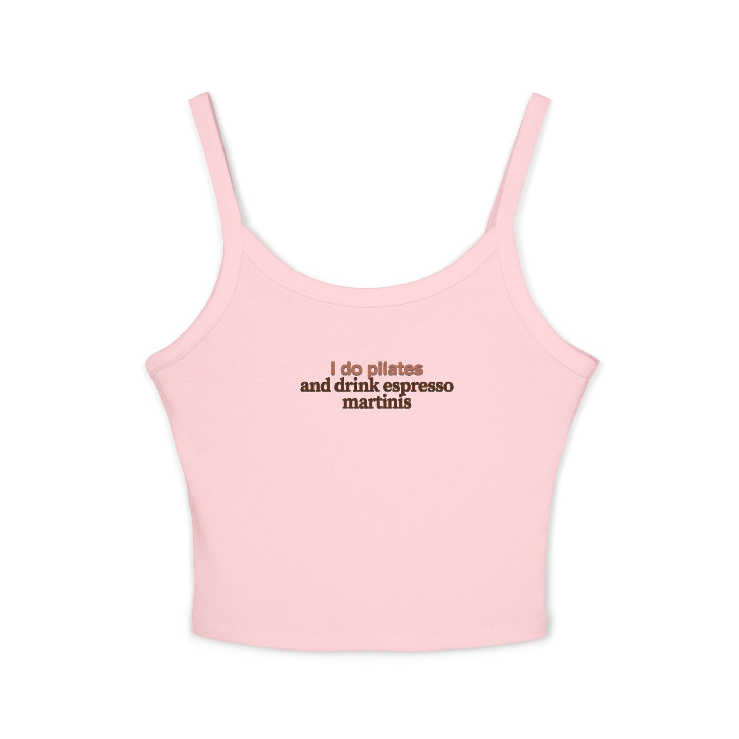 Friday Knights - I do pilates and Espresso Martinis Spaghetti Strap tank