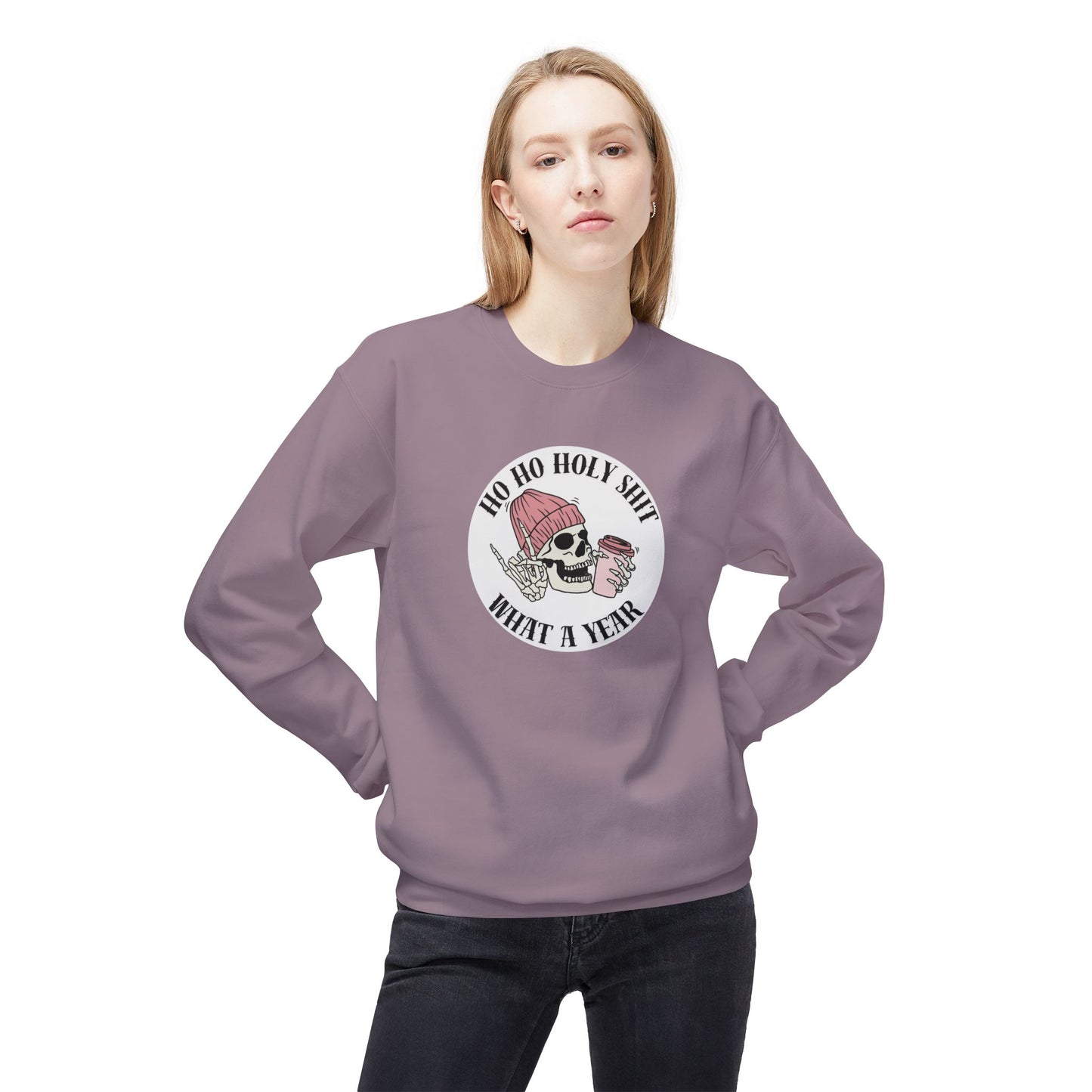 Friday Knights - 'Ho Ho Holy Shit What a Year' fleece crewneck