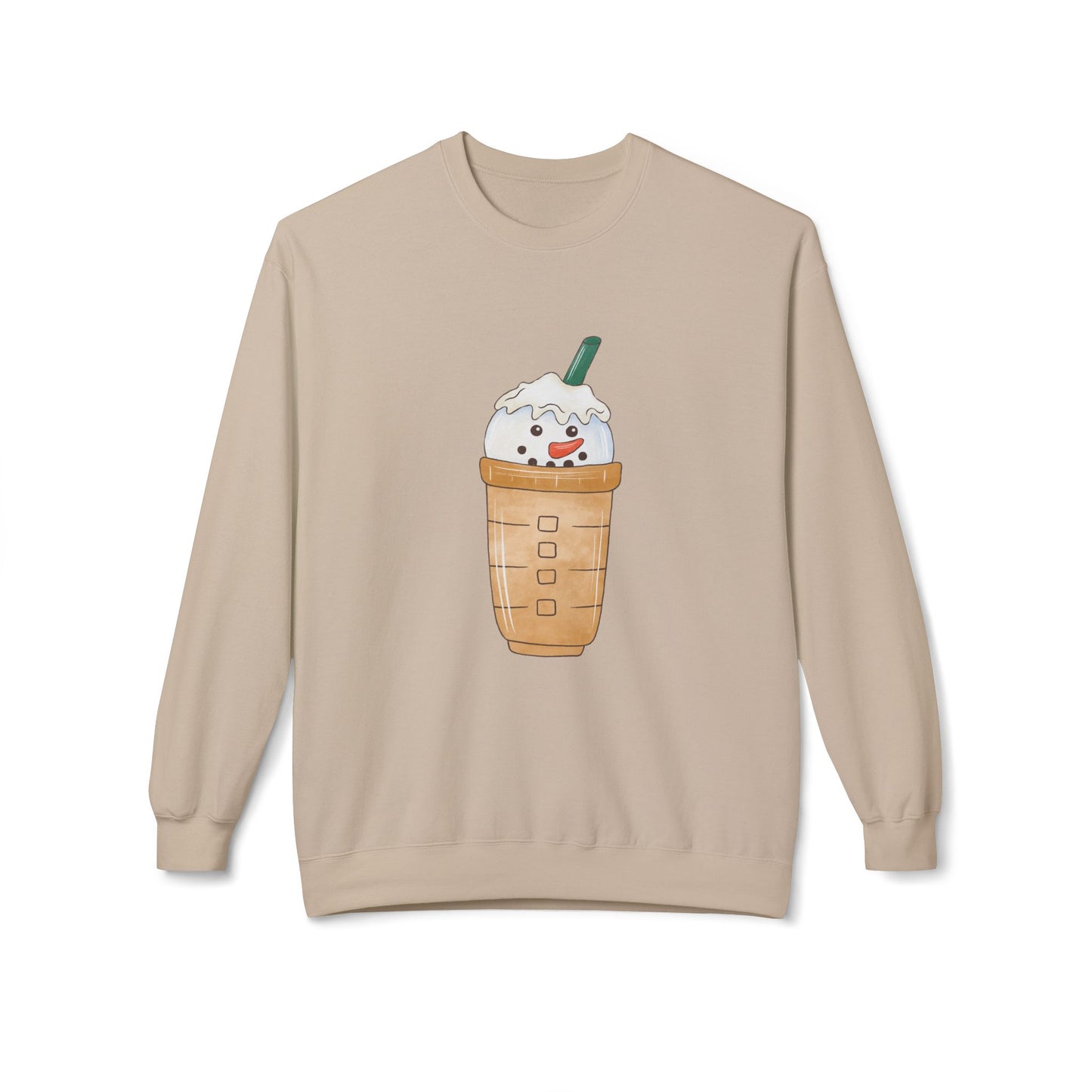 Friday Knights -  Snowman Coffee Cup Frappe fleece Sweatshirt