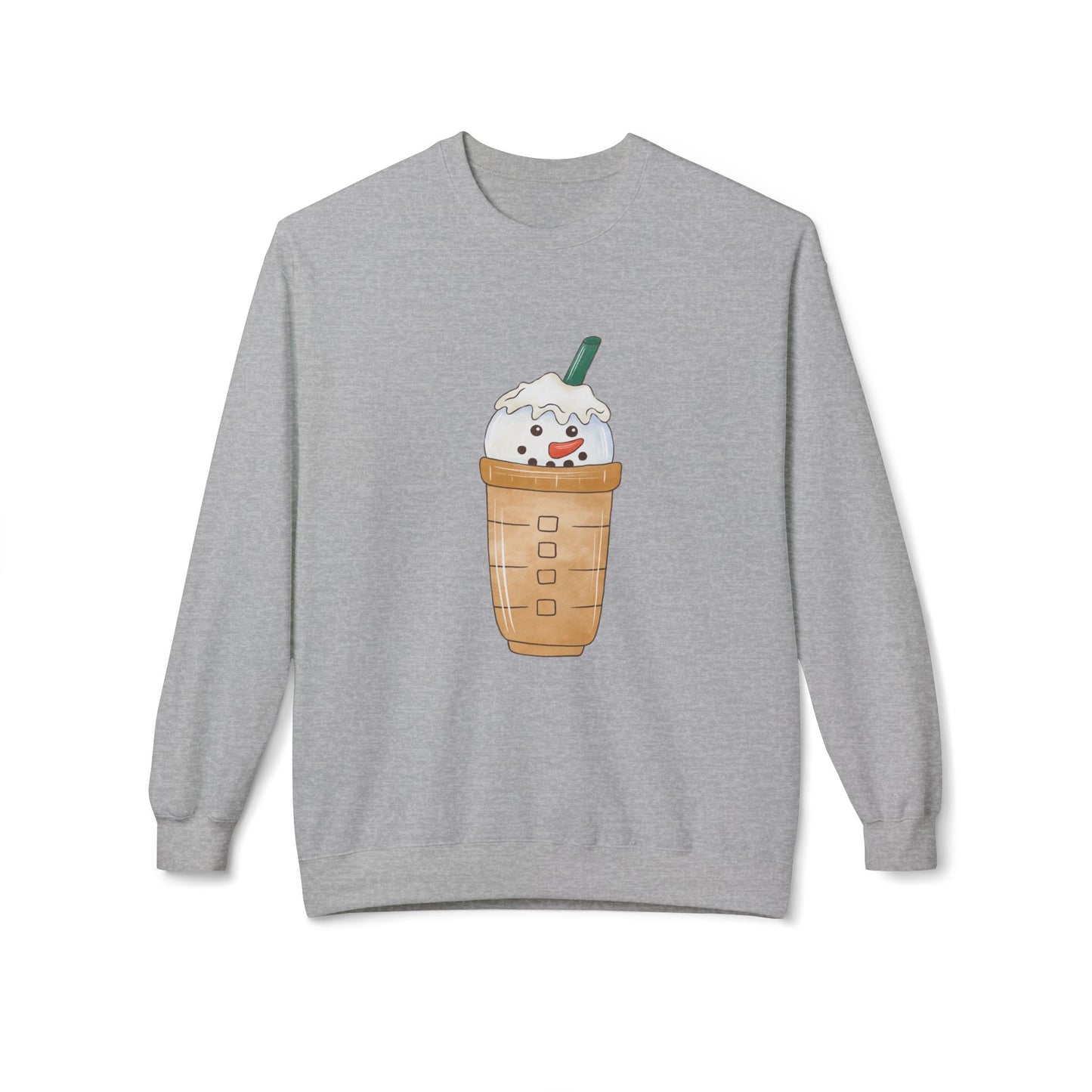 Friday Knights -  Snowman Coffee Cup Frappe fleece Sweatshirt