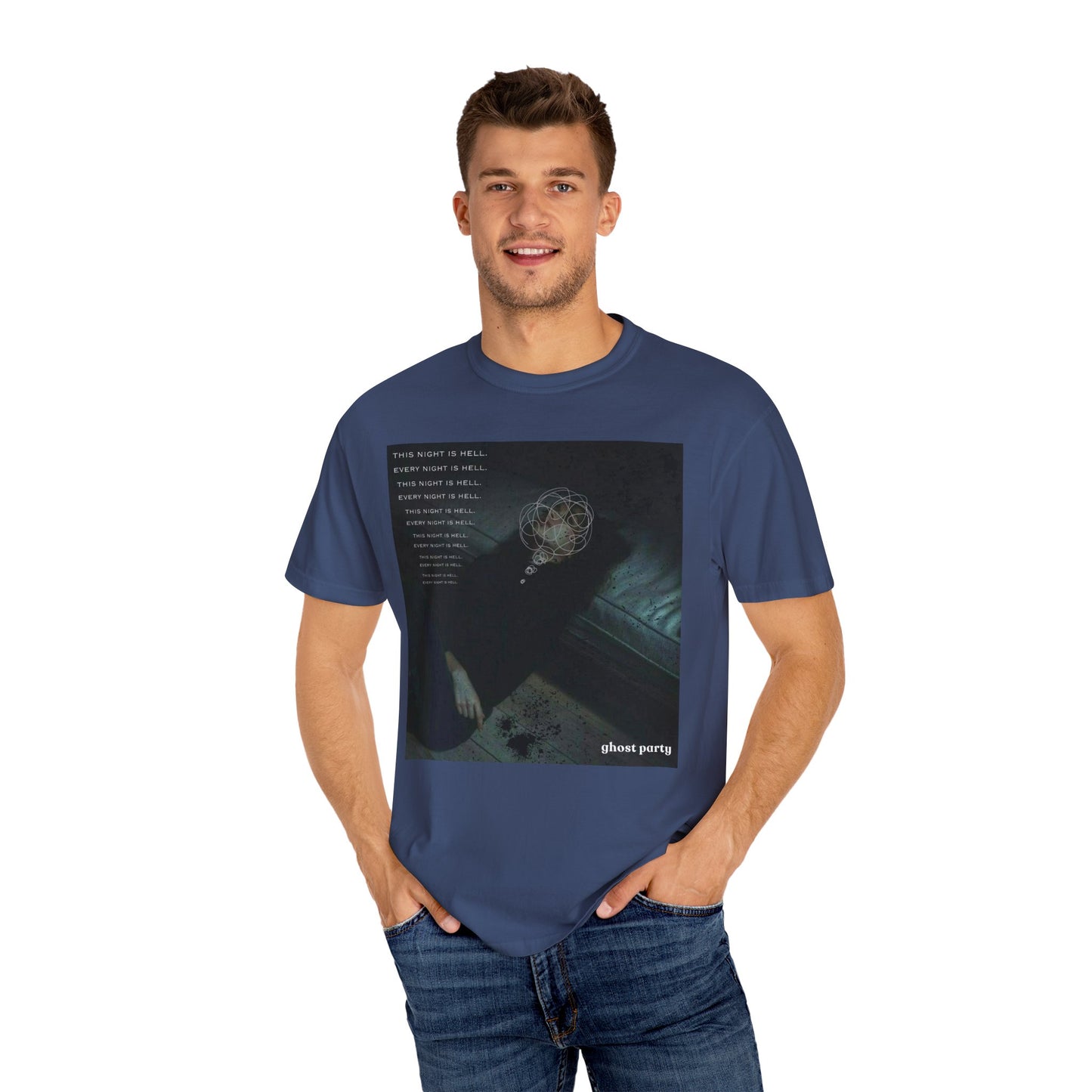 but this night is hell graphic tee