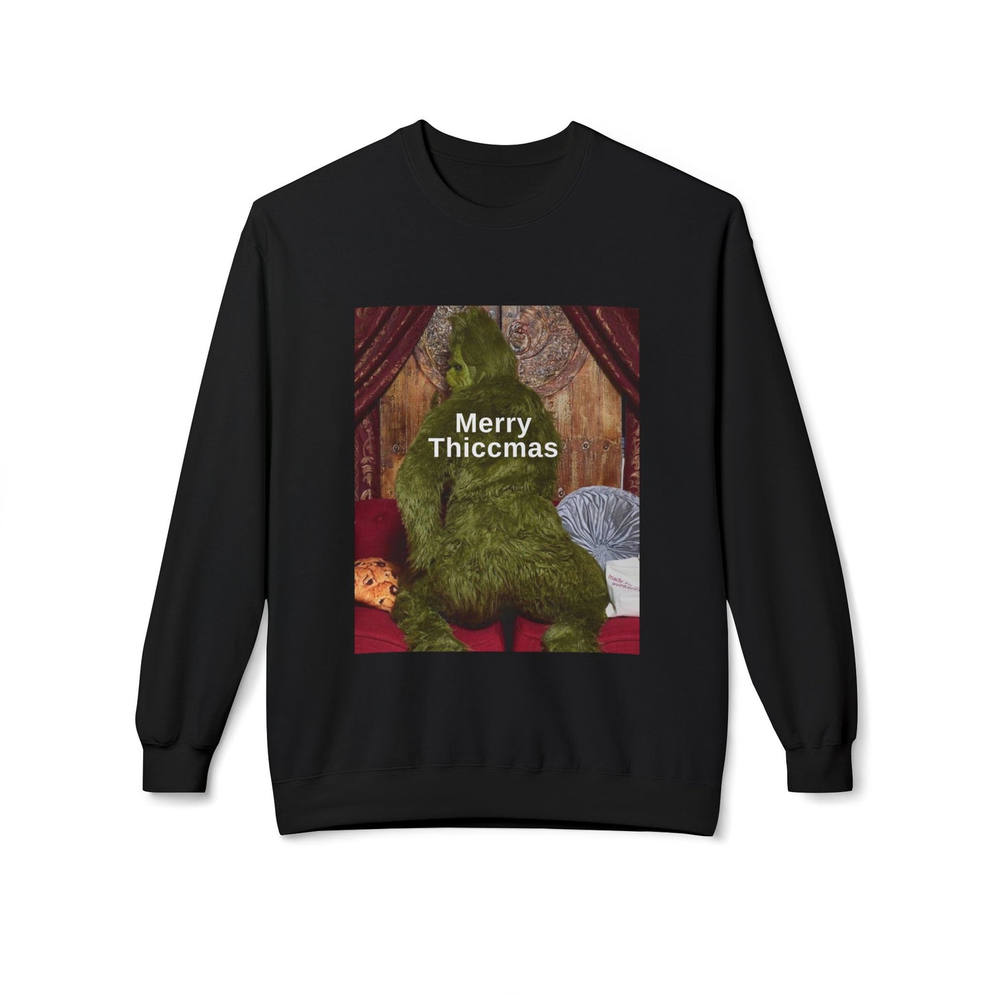 Friday Knights -  Merry Thiccmas grinch fleece sweater