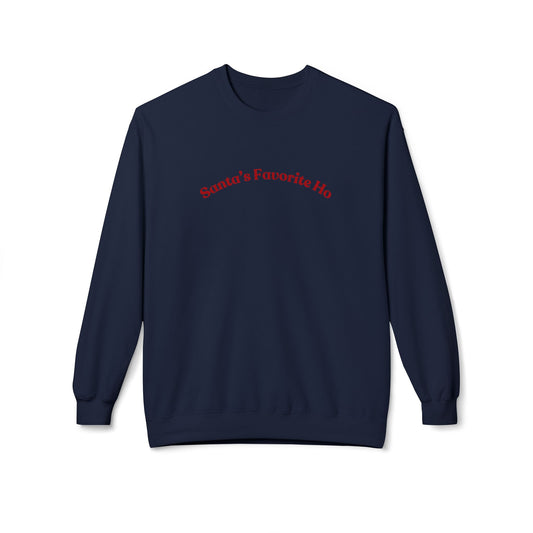Friday Knights - Santa's Favorite Ho Fleece Crewneck Sweatshirt