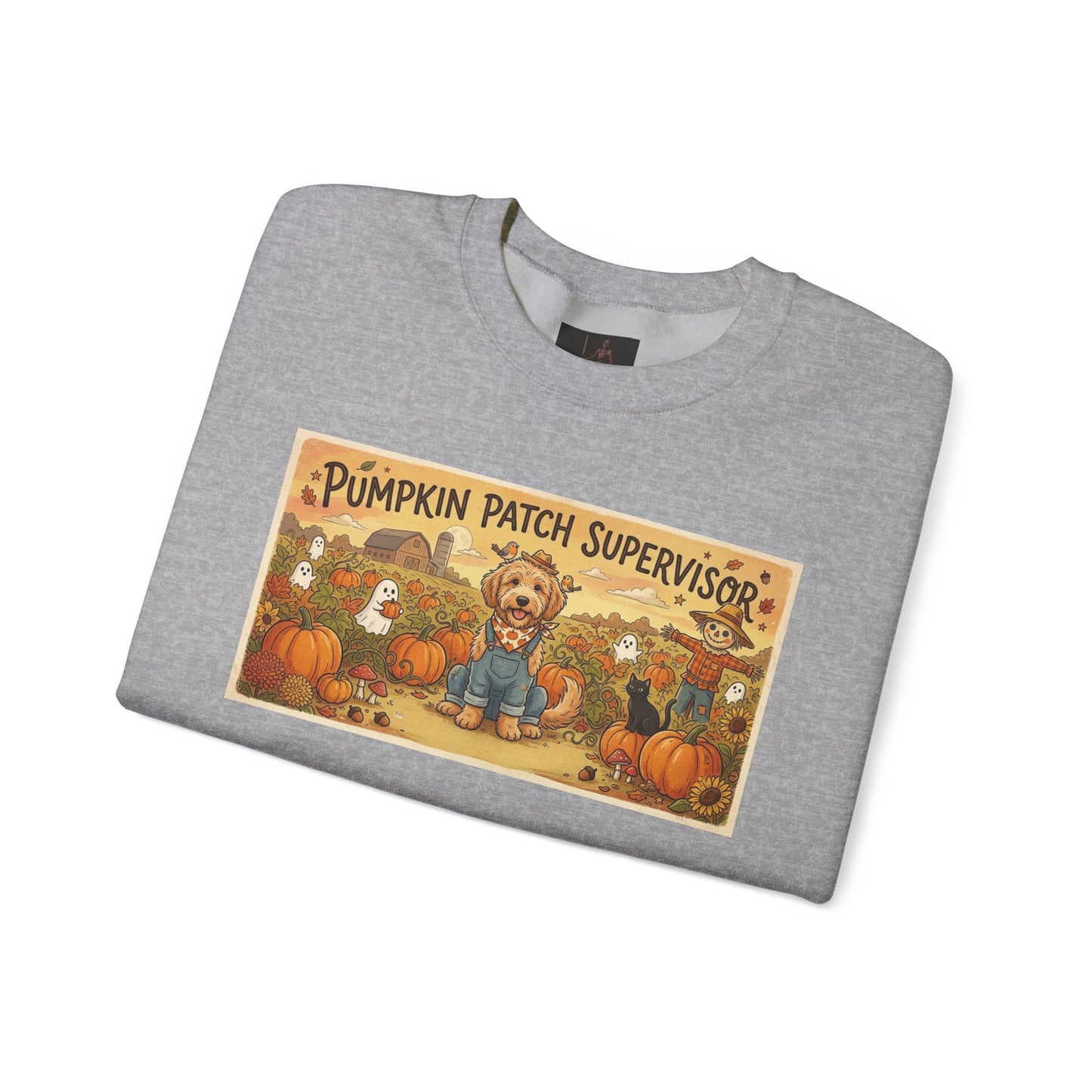 Friday Knights - Golden Doodle Pumpkin Patch Supervisor Crewneck Sweatshirt