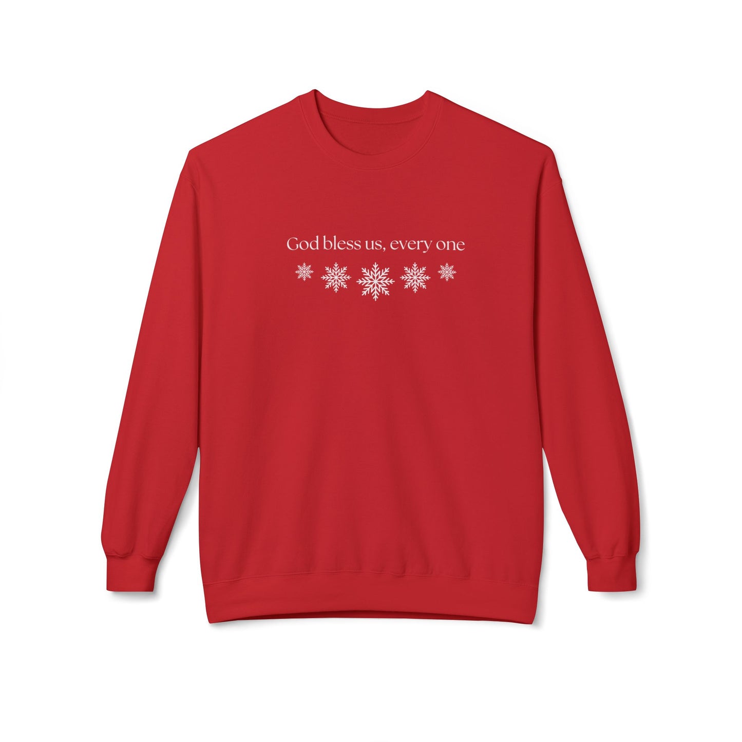 Friday Knights - God bless us, every one Snowflake Holiday fleece Pullover