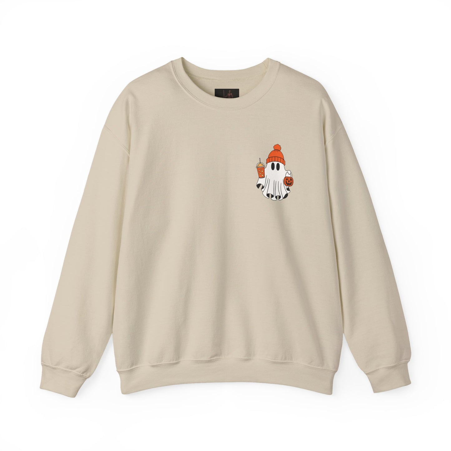 Friday Knights- Ghost in a Beanie Crewneck Sweatshirt