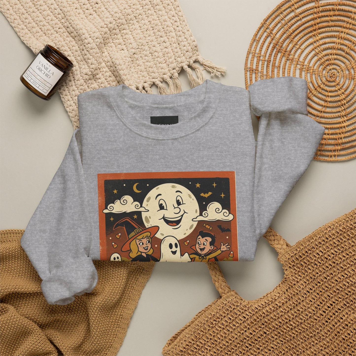 Friday Knights - Halloween Retro Crewneck Sweatshirt Trick Or Treaters