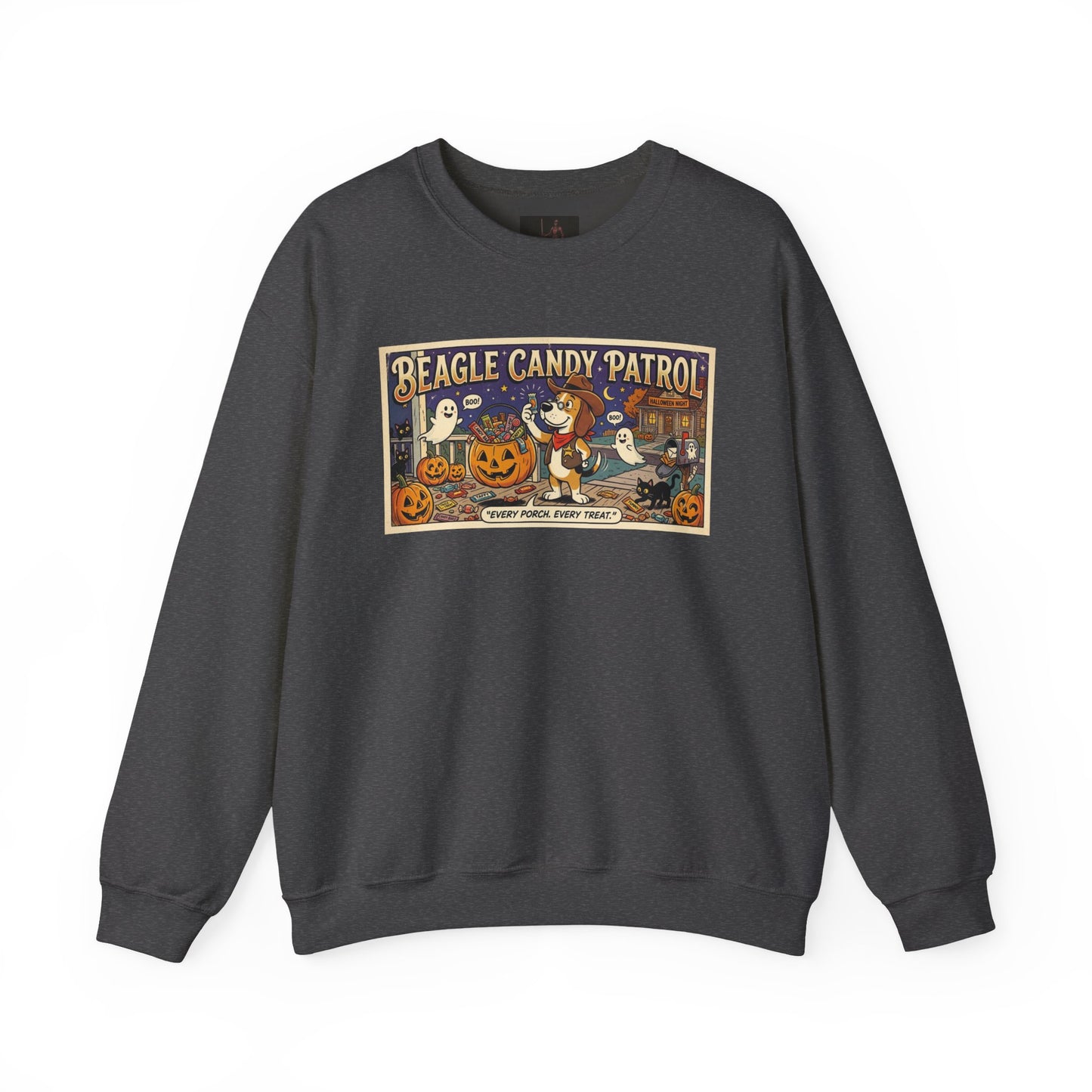 Friday Knights - Beagle Candy Patrol Halloween Crewneck Sweatshirt