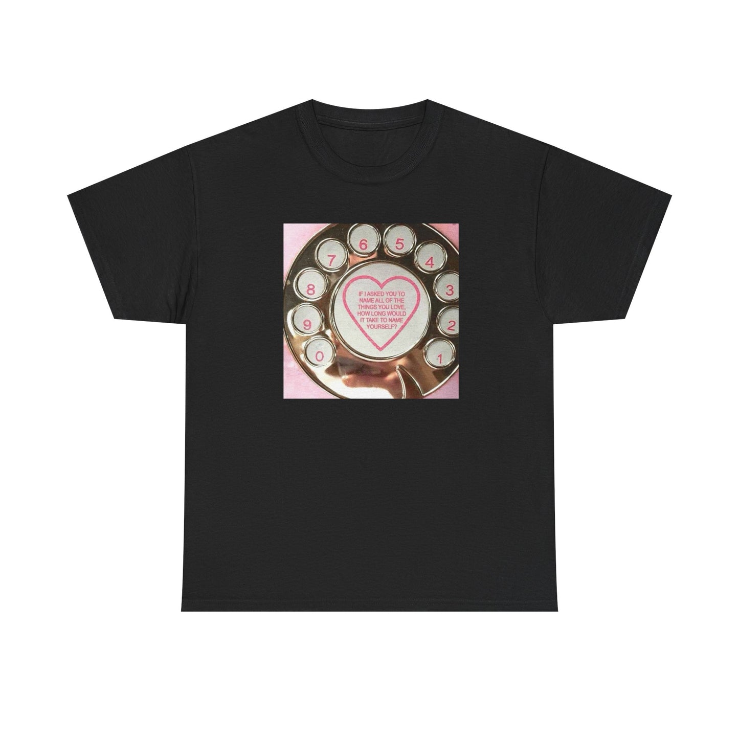Friday Knights- Vintage Rotary Phone Heart T-Shirt love yourself