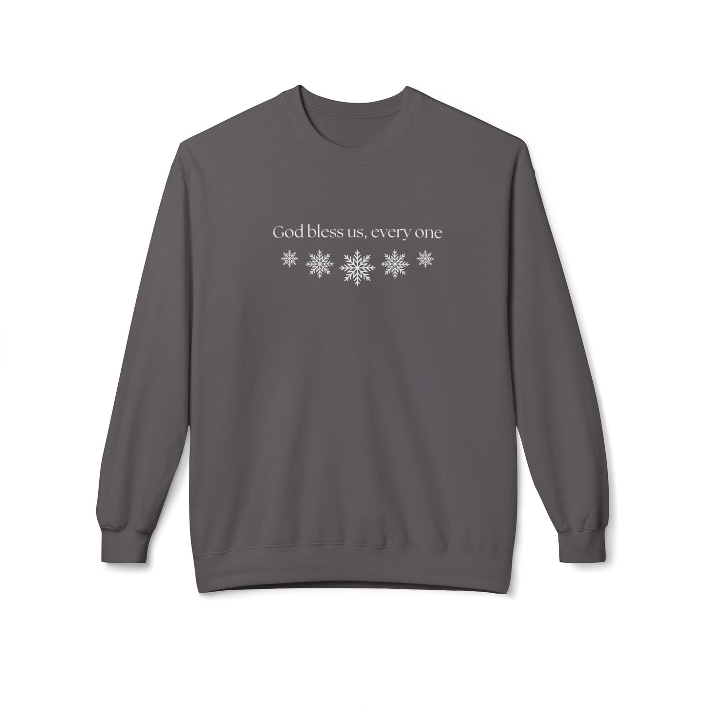 Friday Knights - God bless us, every one Snowflake Holiday fleece Pullover