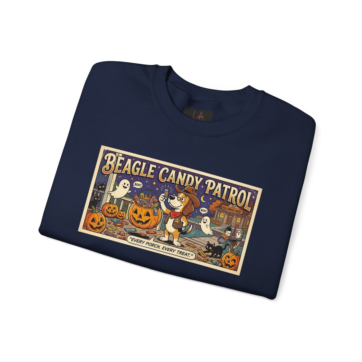 Friday Knights - Beagle Candy Patrol Halloween Crewneck Sweatshirt