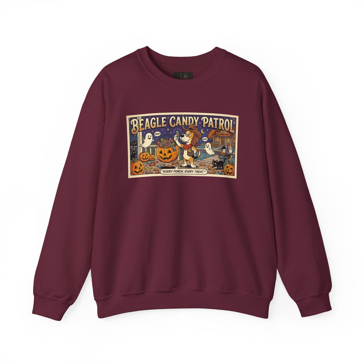 Friday Knights - Beagle Candy Patrol Halloween Crewneck Sweatshirt