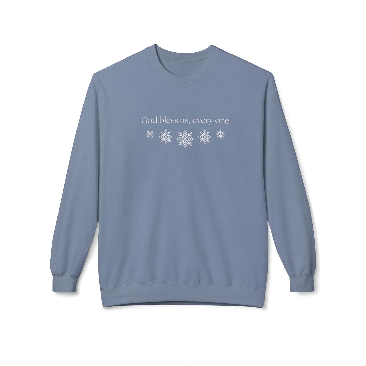 Friday Knights - God bless us, every one Snowflake Holiday fleece Pullover