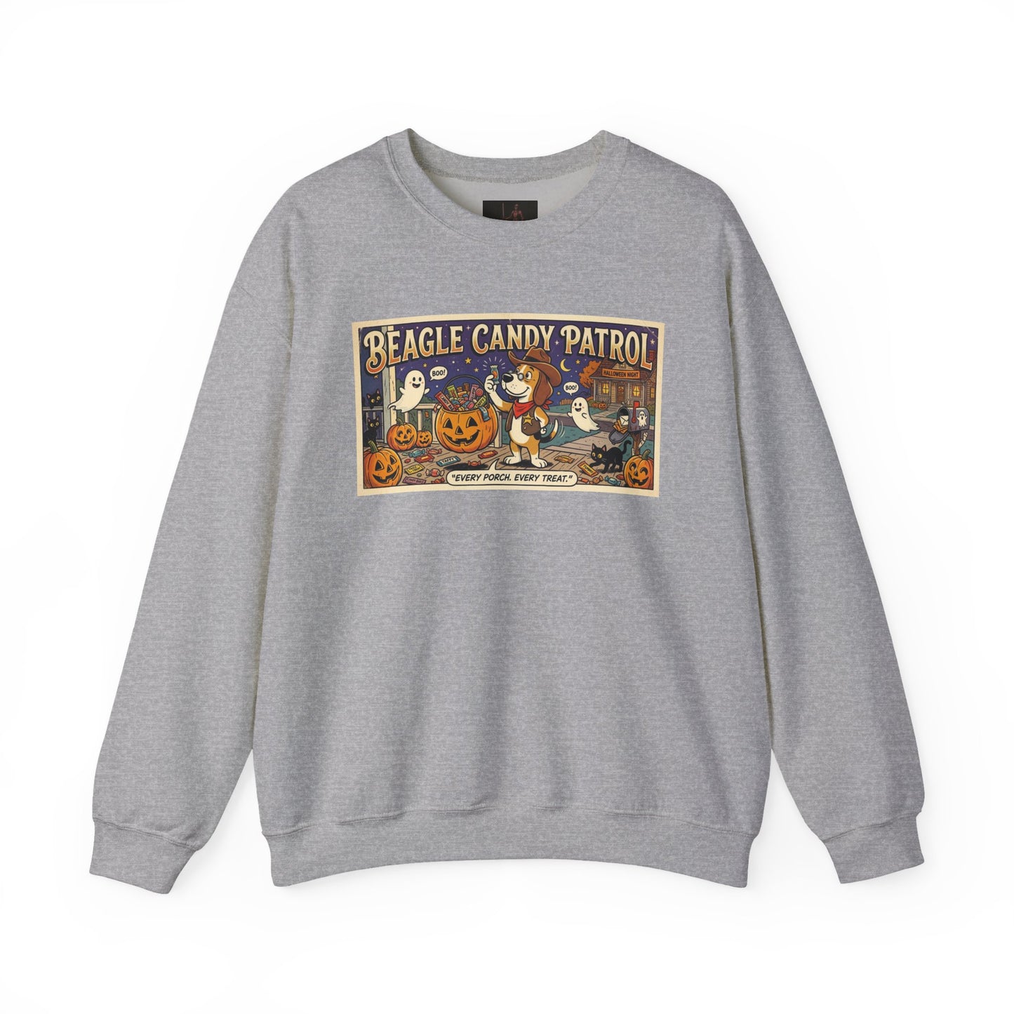 Friday Knights - Beagle Candy Patrol Halloween Crewneck Sweatshirt