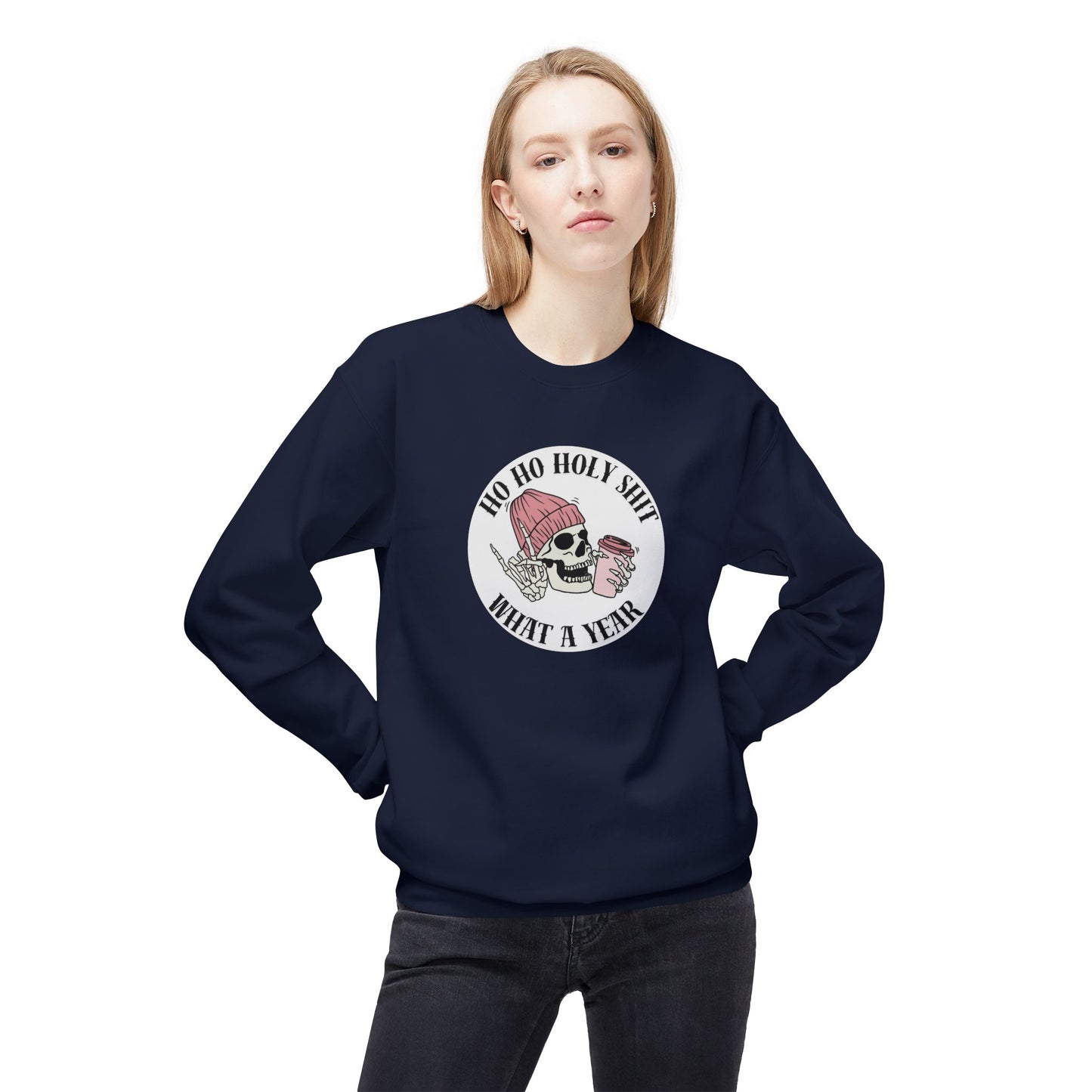 Friday Knights - 'Ho Ho Holy Shit What a Year' fleece crewneck