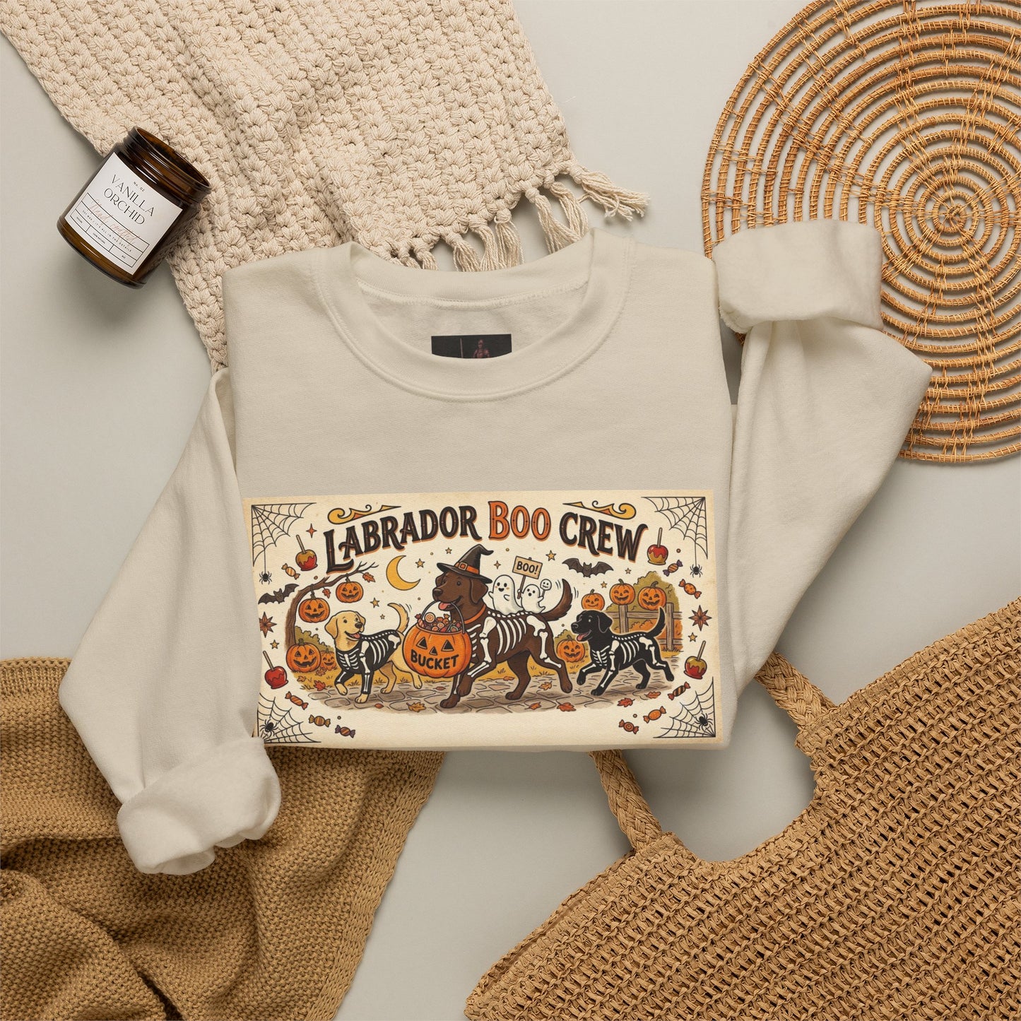 Friday Knights - Labrador Boo Crew Halloween Sweatshirt