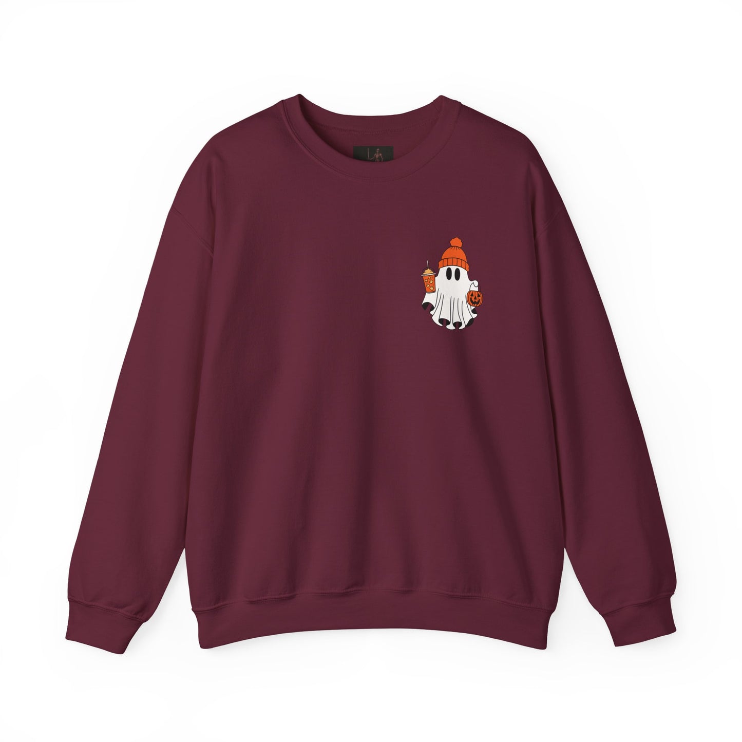 Friday Knights- Ghost in a Beanie Crewneck Sweatshirt
