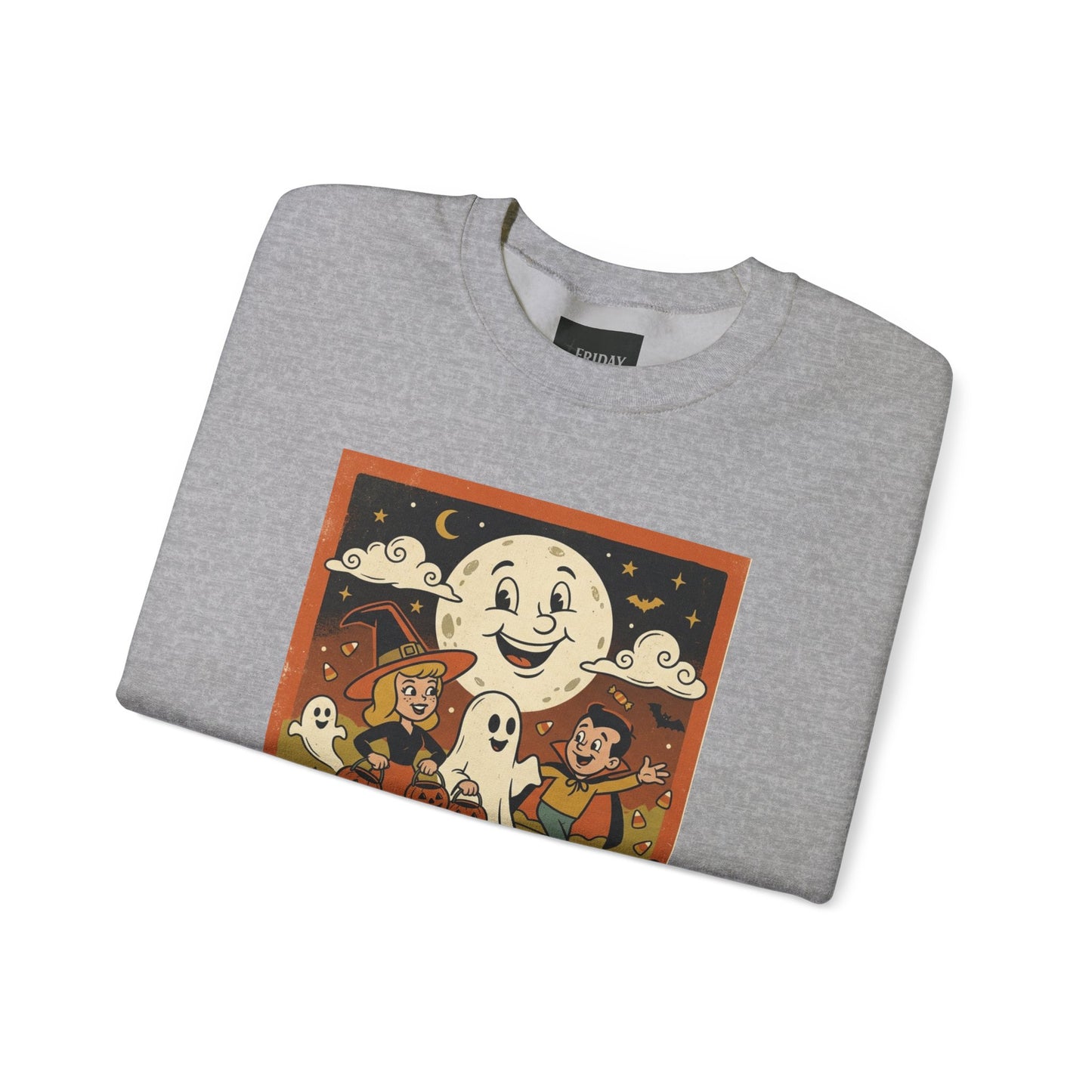 Friday Knights - Halloween Retro Crewneck Sweatshirt Trick Or Treaters
