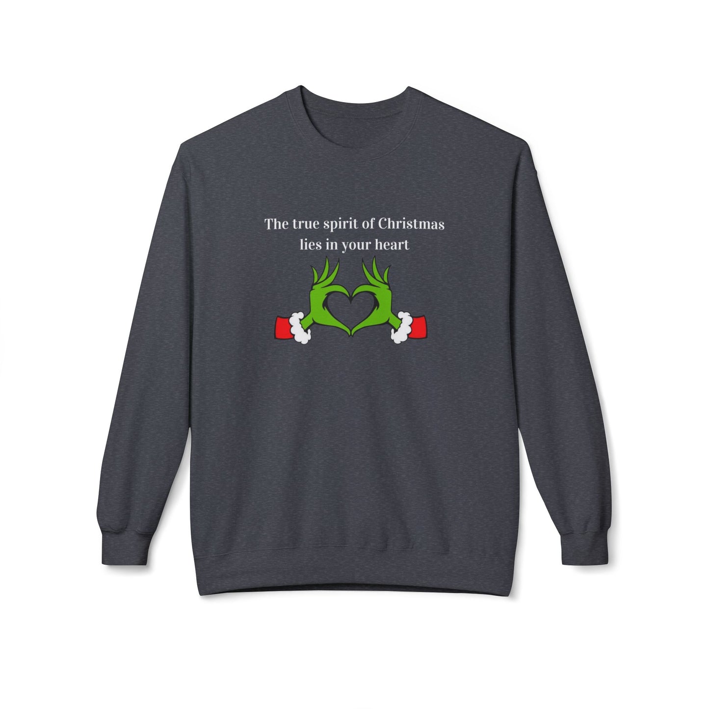 Friday Knights - Grinch the true spirit of Xmas... Fleece Crewneck Sweatshirt