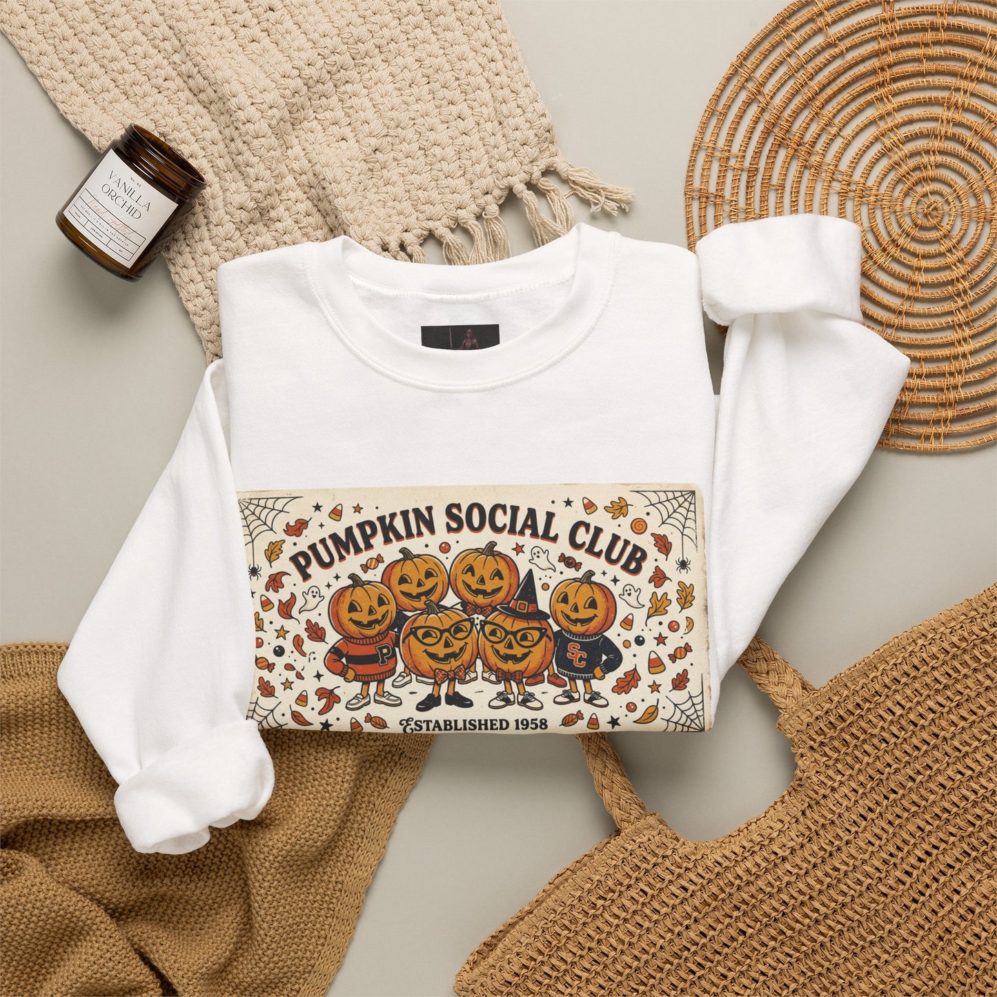 Friday Knights - Pumpkin Social Club Crewneck Sweatshirt