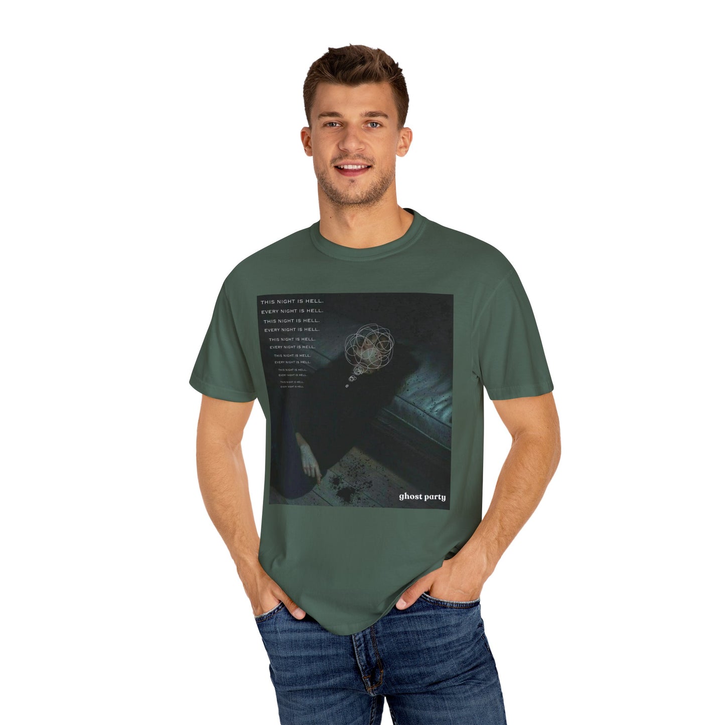 but this night is hell graphic tee