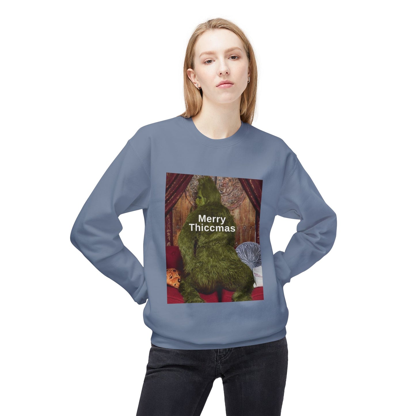 Friday Knights -  Merry Thiccmas grinch fleece sweater