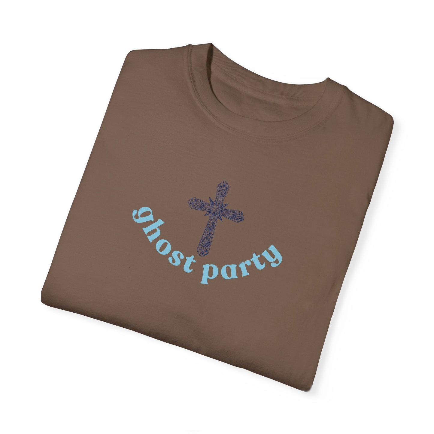 Ghost Party blue cross tee