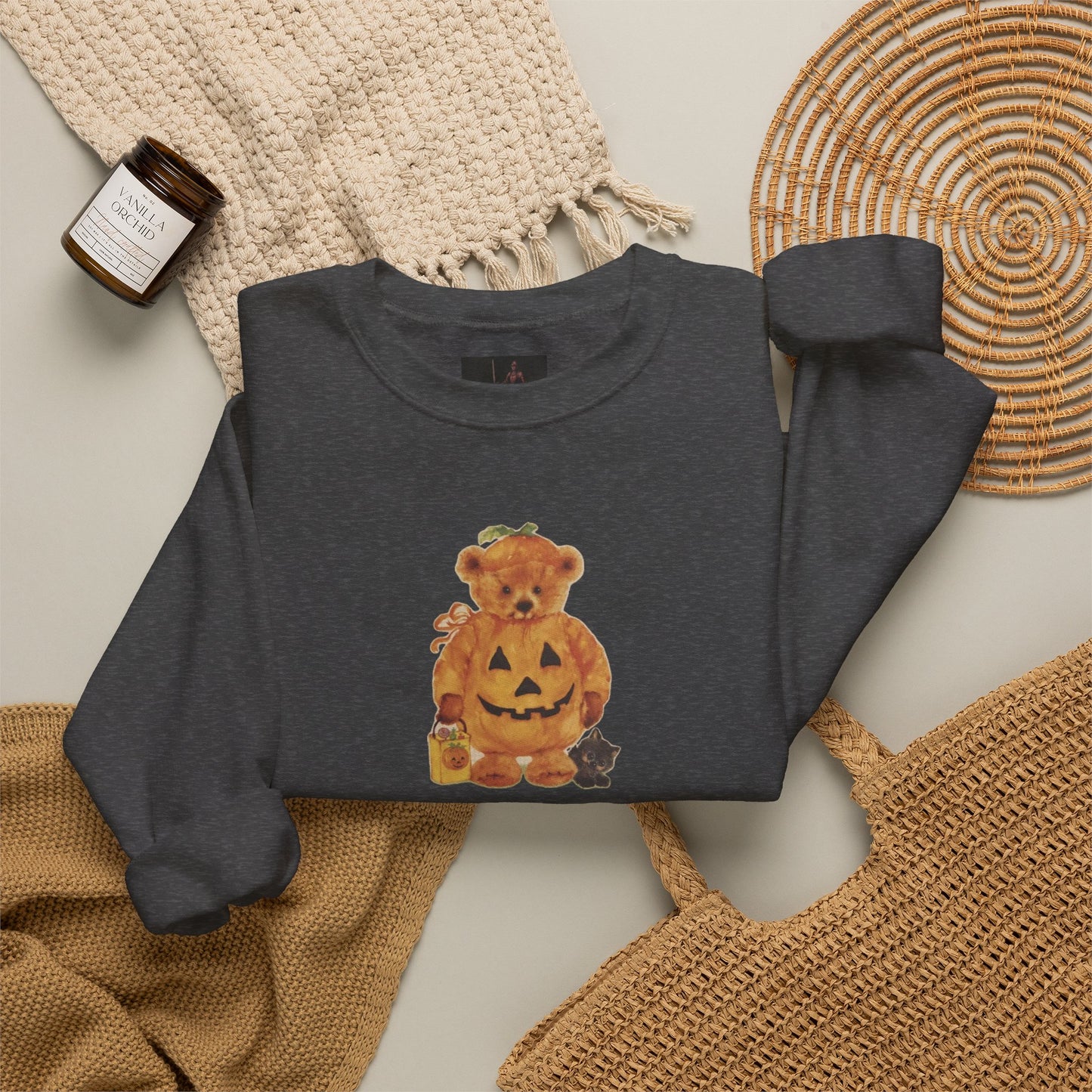 Friday Knights - Vintage Halloween Teddy Pumpkin Sweatshirt