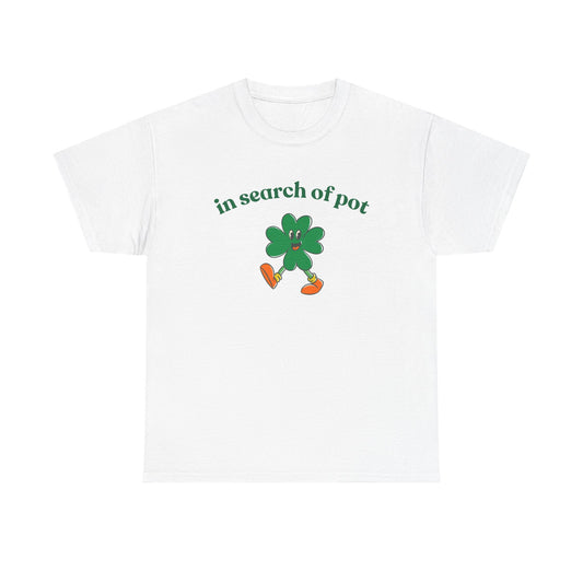 In search of pot cartoon clover tee
