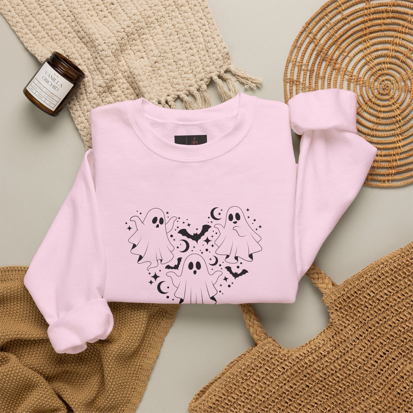 Friday Knights - Crescent Moon Heart Crewneck Sweatshirt