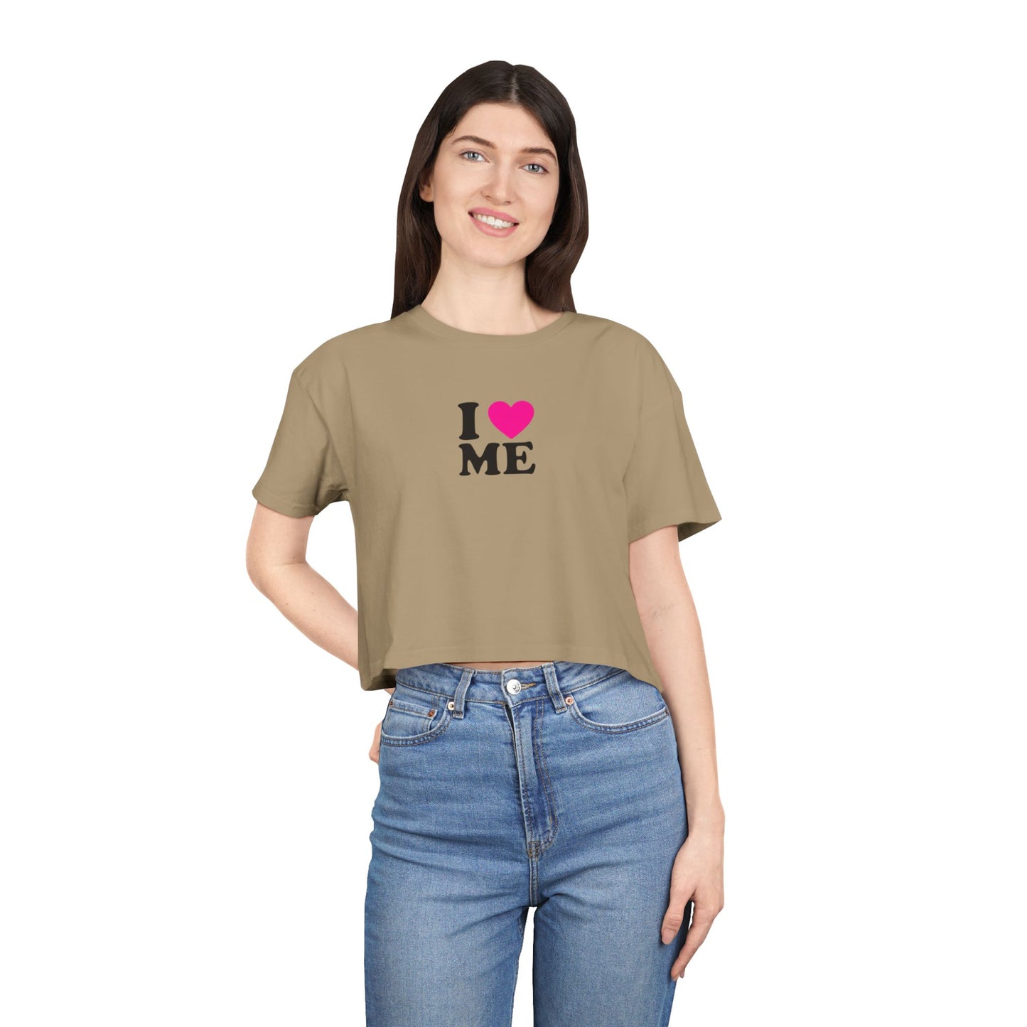 Friday Knights - I Love Me Women's Crop Tee
