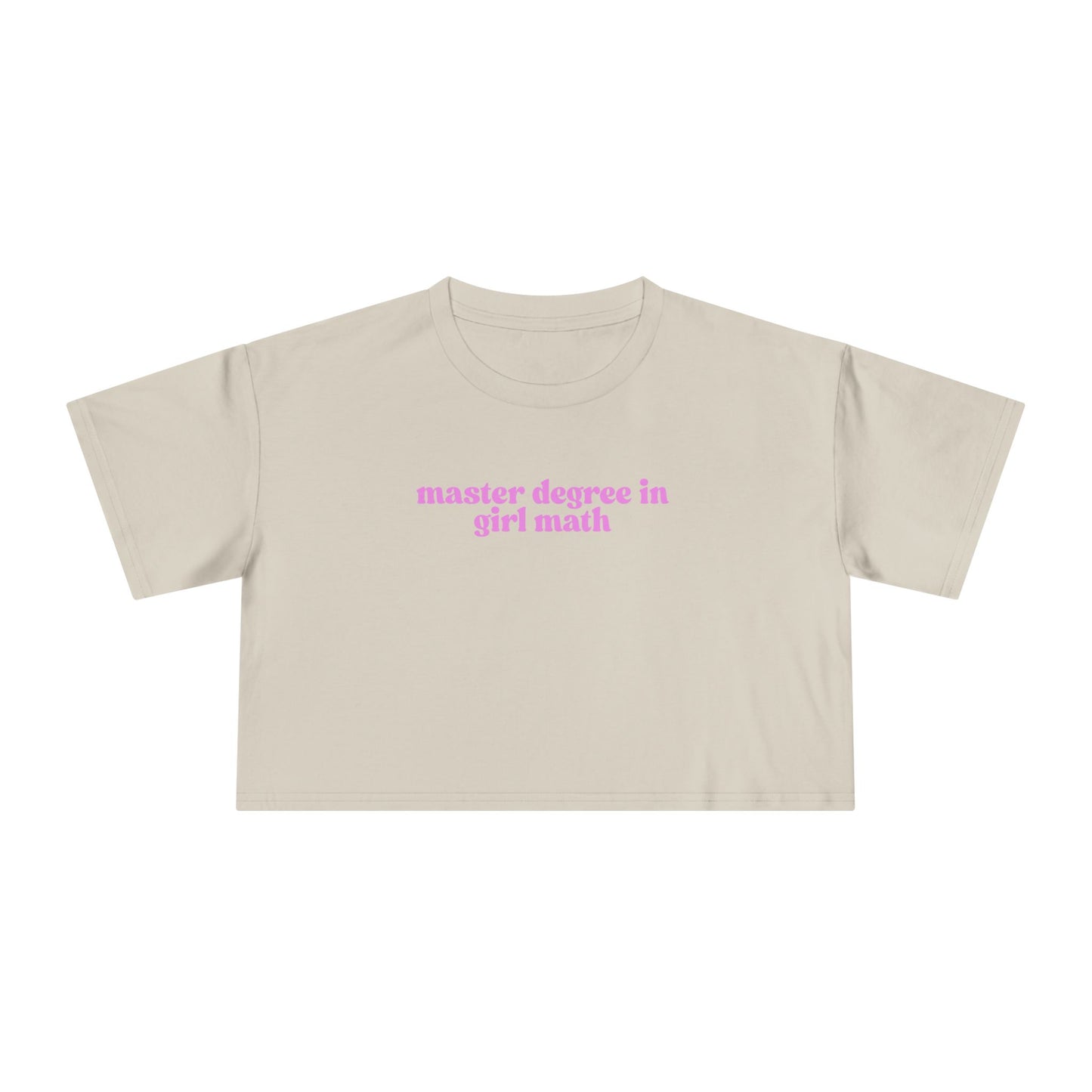 Friday Knights - Master Degree in Girl Math Women's Crop Tee